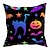 billiga Halloween Sovrum-halloween dekorationer spöklika dekorativa slängkuddar överdrag 1st mjukt fyrkantigt kuddfodral örngott för sovrum vardagsrum soffa soffstol pumpa skallar