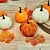 abordables Figuritas y adornos-6 calabazas pequeñas surtidas de terciopelo sintético para cosechar: calabazas de espuma de tela decorativas para otoño, Acción de Gracias en naranja óxido y blanco para otoño, Acción de Gracias,