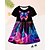 ieftine Rochie 3D Fluture-Girls ' 3D Grafic Fluture Rochie Manșon scurt Vară Primăvară Vacanță Zilnic Concediu Prințesă Frumoasa Dulce Copii 4-12 ani Rochie casual Rochie A line Lungime Genunchi Fit regulat
