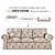 cheap Sofa Cover-3 Seater Sofa Cover For Ektorp Couch Cover with 3 Cushion Cover and 3 Backrest Cover For Ektorp Slipcover Washable Furniture Protector  LITB PRIME cover Ektcover