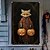 preiswerte Halloween-Wandteppiche-Halloween-Fensterverkleidung, süße Geisterkerze aus Stoff, Halloween-Vorhang, Horrorfilm-Poster, Fenster-/Türverkleidung, Deko für Spukhaus, gruselige Halloween-Fensteraufkleber für drinnen und