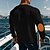 preiswerte Basic-T-Shirts-Herren T Shirt Henley Hemd T-Shirt Waffelstrick T-Shirt Langarm Gebänderter Kragen Frühling &amp; Herbst Braun Mode Designer Basic Schnürung Patchwork Urlaub Straße Ausgehen Aprikose Schwarz Weiß Top