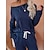 preiswerte Damen Schlafanzüge-Damen-Pyjama-Sets in reiner Farbe, modisch, Basic-Komfort für zu Hause, tägliches Bett, atmungsaktiv, Rundhalsausschnitt, lange Ärmel, Hosentasche, elastische Taille, Herbst-Winter-Home-Outfits