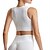 voordelige Sport bh&#039;s-Dames Lichte ondersteuning Sport bh&#039;s Running BH Beugelloos Controle over meebewegen Goede top Gewatteerd Fitness Recreatiesport Hardlopen Ademend Lichtgewicht Zacht aquablauw Zwart Wit Effen
