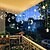 abordables Lumières de cordes solaires-Rideau lumineux en forme d&#039;étoile et de lune avec télécommande, 3,5 m, 138 LED, 8 modes, pour mariage, fête de Noël, extérieur, étanche, pour tente, chambre à coucher, salon, balcon, fenêtre,