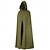 abordables Capuches &amp; Manteaux-Rétro Vintage Punk &amp; Gothique Médiéval Cape à Capuche Châles Ranger Elfe Couleur Unie Déguisement Homme Femmes Celtique Viking Fantaisie Halloween Carnaval Mascarade Fête / Soirée Adulte Cape