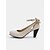 ieftine Block Heels-pantofi cu toc mijlociu cu accent cu funde din piele intoarsa bej cu bretele la glezna - pantofi eleganti de dama pentru birou, nunti si ocazii formale