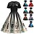 cheap Dresses-Pumpkin Skull Skeleton Spider Web Halloween Dress Flare Dress Punk &amp; Gothic Sexy Costume Dress Up Adults&#039; Women&#039;s Masquerade Dailywear Easy Halloween Costumes Dress Up