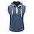 voordelige Sportschool tanktops-Voor heren Wafel Shirt Singlet Onderhemd Mouwloos shirt Mouwloos Capuchon Zomer Effen Modieus Ontwerper Spier Buiten Sportschool Uitgaan Koningsblauw Top T-shirt voor mannen