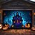 levne Halloween kryt na garážová vrata-halloween dveře dekorace venkovní halloween kryt garážových vrat dýně lebka banner kostra venku velké pozadí dekorace pro dovolenou venkovní garážová vrata domácí nástěnné dekorace