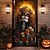 levne Halloweenové dveřní kryty-Halloween dekorace na dveře kryty dveří Den mrtvých tapisérie na dveře závěs na dveře dekorace na pozadí banner na přední dveře venkovský styl sváteční párty interiérové a venkovní dekorace