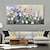 cheap Floral/Botanical Paintings-Mintura Handmade Flower Landscape Oil Paintings On Canvas Wall Art Decoration Modern Abstract Picture For Home Decor Rolled Frameless Unstretched Painting