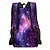 お買い得  子供とティーンのバックパック-女の子とティーン向けのギャラクシープリントバックパック - 宇宙の星雲デザインの大容量軽量スクールバッグ。日常使いや新学期に最適。