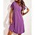 abordables Chemises de nuit et nuisettes pour femmes-pyjama femme chemise de nuit couleur pure mode décontracté confort maison quotidien lit modal confort respirant v fil manches courtes bouton été printemps maison tenues