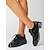 cheap Women&#039;s Slip-Ons &amp; Loafers-Women&#039;s Black Patent Leather Brogue Oxford Shoes with Chunky Sole - Stylish Lace-Up Dress Shoes for Casual and Formal Wear