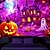 billige halloween veggtepper-halloween dekorasjoner blacklight billedvev uv reaktiv glød i mørket glød fest hjemsøkt hus psykedelisk trippy tåkete hengende billedvev veggkunst veggmaleri for stue soverom spøkelsesgresskar