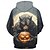 billiga Halloween Huvtröjor &amp; Sweatshirts-pumpa werewolf herr komfort färg tröjor mode 3d-tryck luvtröja halloween hoodies svart