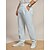 ieftine Pantaloni de elită pentru bărbați-Bărbați Pantaloni de in Pantaloni Pantaloni de vară Buzunar frontal Picior drept Simplu Confort Respirabil Casual Zilnic Concediu Modă De Bază Alb