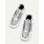 abordables Zapatillas de mujer-Zapatillas de mujer con purpurina plateada y metalizada: zapatos con cordones de moda para fiestas y ropa informal