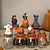 billige Event &amp; Party Supplies-halloween-dekor søt spøkelsesgresskarharpiks-godterikrukke med meldingsåpning, skrivebordsfestdekorasjon med flaggermus og gravsteinselementer