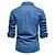 economico Camicie da uomo-Per uomo Camicia Camicia in chambray Camicia in calicò Camicia con bottoni Maglietta informale Camicia di jeans Nero Blu marino scuro Blu Azzurro cielo Manica lunga Liscio Colletto Giornaliero Da mare