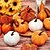 abordables Figuritas y adornos-6 calabazas pequeñas surtidas de terciopelo sintético para cosechar: calabazas de espuma de tela decorativas para otoño, Acción de Gracias en naranja óxido y blanco para otoño, Acción de Gracias,