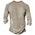 cheap Ethnic Style-Men&#039;s Halloween Deer Henley Shirt Long Sleeve 3D Print Daily Ethnic Party Street Casual Winter Spring &amp;  Fall Blue Orange Gray Henley Henley T-Shirt