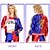 abordables Costumes de couple et de groupe-costumes harley quinn 13 pcs ensemble joker 2 suicide squad clown cosplay costume tenues avec perruques accessoires brodés femmes filles film cosplay halloween carnaval performance fête