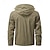 voordelige Fleece &amp; 3-in-1 Jassen-Voor heren Softshell jas Wandeljack Buitenshuis Winddicht Windjack Reizen Zwart Leger Groen Khaki
