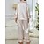 voordelige Nachtkleding voor dames-dames pyjama sets pure kleur mode comfort thuis dagelijks bed imitatie zijde zijde ademend revers lange mouw shirt broek knoop zak herfst thuis outfits