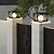 billige Postlys-led udendørs stolpelys varm hvid 30cm 1-lys moderne metal søjle lys sort firkantet landskab søjle lampe e26/e27 til terrassestolper flad overflade havedekoration stolpe lanterner port indgang gang lys