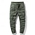 baratos Calças Cargo-Homens Calças Cargo Calças Calça casual Com Cordão Cintura elástica Bolso multi Tecido Conforto Macio Comprimento total Ao ar livre Diário Feriado Moda Roupa de rua Preto Verde Micro-Elástica
