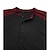 baratos Camiseta Henley Casual-Homens Camiseta Botão Camiseta Camisa Henley Camisetas Manga Longa Henley Primavera &amp; Outono Bloco de cor Moda Designer Básico Patchwork Férias Rua Para Noite Vermelho Escuro Cinza Escuro Verde Tropa