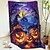 economico Camera di Halloween-coperta con decorazione di Halloween a forma di zucca di Jack O&#039; Lantern - pile morbido e accogliente con motivo a zucca festivo - perfetto per decorazioni di Halloween e per tenersi al caldo