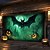ieftine Hârtie de acoperire pentru ușa garajului de Halloween-decorațiuni uși de halloween în aer liber capac ușă de garaj de halloween jack o lantern banner lilieci de dovleac cimitir în exterior fundal mare decor pentru vacanță ușă de garaj în aer liber