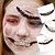 billige Decals &amp; klistermærker-halloween prank makeup midlertidig tatovering realistisk  &amp; lette at fjerne, selvklæbende skræmmende tatoveringsmærkater til de dødes dag, cosplay, udklædningsfester, sjov makeup - langtidsholdbar  &amp;