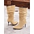 abordables Bottes souples-bottes hautes en daim marron clair pour femmes avec talons aiguilles et bout pointu, chaussures élégantes d&#039;automne et d&#039;hiver pour une tenue décontractée et de soirée