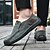 baratos Sapatos Casuais Slip-On-mocassins masculinos casuais, sapatos leves e respiráveis de couro sintético com sola antiderrapante, perfeitos para uso diário e atividades ao ar livre
