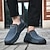 baratos Sapatos Casuais Slip-On-mocassins masculinos casuais, sapatos leves e respiráveis de couro sintético com sola antiderrapante, perfeitos para uso diário e atividades ao ar livre