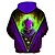 billige Hættetrøjer-Det Klovn Dræberklovn Hattetrøje Pullover Halloween 3D Grafisk Til Par Herre Dame Voksne Halloween Karneval Maskerade 3D-udskrivning Fest Afslappet / Hverdag