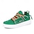 preiswerte Lässige Sneakers-Grüne High-Top-Sneaker für Herren mit mehrfarbigen Schnürsenkeln und Klettverschluss – stylische Casual-Sportschuhe für Streetwear und den Alltag