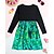 abordables Vestido con visión brillante en 3D-Girls &#039; 3D Graphic Pavo real Vestido Manga Larga Verano Primavera Vacaciones Diario Festivos Princesa Hermosa Dulce Niños 4-12 años Vestido informal Vestido de una línea Hasta la Rodilla Ajuste