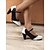preiswerte 1950er Jahre-Zweifarbige Mary-Jane-Pumps im Vintage-Stil für Damen mit Brogue-Details – Retro-Schuhe mit Blockabsatz für Partys und formelle Anlässe