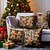 abordables Ropa de Cama de Navidad-Funda de almohada decorativa con adornos navideños, 1 pieza, funda de cojín cuadrada suave con diseño de hombre de jengibre y acolchado, para dormitorio, sala de estar, sofá, sillón