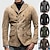 cheap Faux Suede Jackets-Men's Casual Jacket Blazer Daily Vacation Warm Pocket Fall &amp; Winter Plain Vintage Fashion Lapel Regular Black Brown Khaki Army Green Grey Jacket