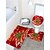 billige Christmas Bath-Baderom Badematter Jul 3 PC Badet Matte Sett Flonel Antiskli