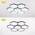 abordables Plafonniers à intensité variable-Plafonniers à LED à intensité variable en continu, 7 têtes, formes géométriques modernes, plafonnier encastré élégant, gel de silice en aluminium pour salon, salle à manger, cuisine 110-240 V,