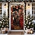 cheap Christmas Door Covers-Christmas Door Decorations Door Covers Horses Door Tapestry Door Curtain Decoration Backdrop Door Banner for Front Door Farmhouse Holiday Party Decor Supplies Indoor/Outdoor