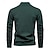 economico maglione pullover da uomo-pullover da uomo in cotone con cerniera a un quarto, tinta unita, casual, sociale, a collo alto, polo da uomo