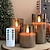 abordables Bougies lumineuses-Bougie Télécommande Marche / Arrêt Noël Halloween Alimenté par piles AAA 3 Pièces